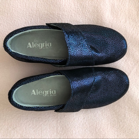 alegria peacock blu/purple leather slip on NWOT - Picture 8 of 11